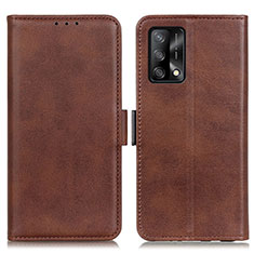 Funda de Cuero Cartera con Soporte Carcasa M15L para Oppo F19s Marron