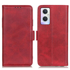 Funda de Cuero Cartera con Soporte Carcasa M15L para Oppo F21 Pro 5G Rojo