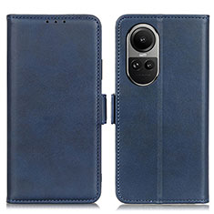 Funda de Cuero Cartera con Soporte Carcasa M15L para Oppo Reno10 5G Azul