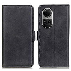 Funda de Cuero Cartera con Soporte Carcasa M15L para Oppo Reno10 5G Negro