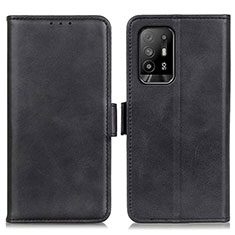 Funda de Cuero Cartera con Soporte Carcasa M15L para Oppo Reno5 Z 5G Negro