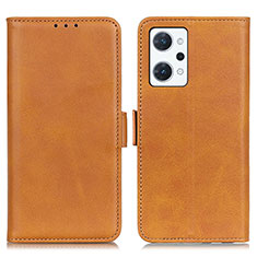 Funda de Cuero Cartera con Soporte Carcasa M15L para Oppo Reno7 A Marron Claro