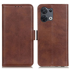 Funda de Cuero Cartera con Soporte Carcasa M15L para Oppo Reno8 Pro 5G Marron