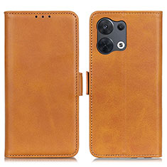 Funda de Cuero Cartera con Soporte Carcasa M15L para Oppo Reno8 Pro+ Plus 5G Marron Claro