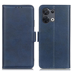 Funda de Cuero Cartera con Soporte Carcasa M15L para Oppo Reno9 Pro 5G Azul