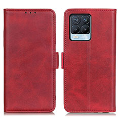 Funda de Cuero Cartera con Soporte Carcasa M15L para Realme 8 4G Rojo