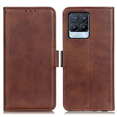 Funda de Cuero Cartera con Soporte Carcasa M15L para Realme 8 Pro Marron