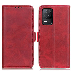 Funda de Cuero Cartera con Soporte Carcasa M15L para Realme 8s 5G Rojo