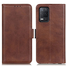 Funda de Cuero Cartera con Soporte Carcasa M15L para Realme 9 5G India Marron