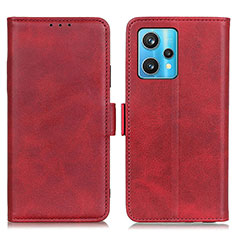 Funda de Cuero Cartera con Soporte Carcasa M15L para Realme 9 5G Rojo