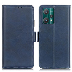 Funda de Cuero Cartera con Soporte Carcasa M15L para Realme 9 Pro+ Plus 5G Azul