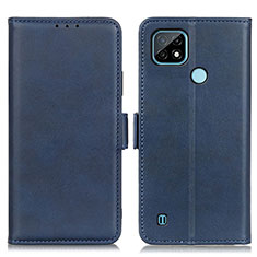 Funda de Cuero Cartera con Soporte Carcasa M15L para Realme C21 Azul