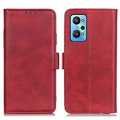 Funda de Cuero Cartera con Soporte Carcasa M15L para Realme GT Neo 3T 5G Rojo