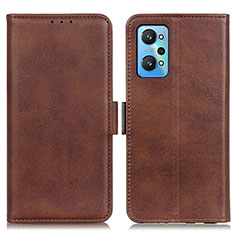 Funda de Cuero Cartera con Soporte Carcasa M15L para Realme GT Neo2 5G Marron