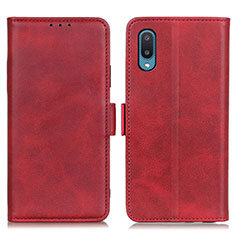 Funda de Cuero Cartera con Soporte Carcasa M15L para Samsung Galaxy A02 Rojo