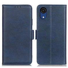 Funda de Cuero Cartera con Soporte Carcasa M15L para Samsung Galaxy A03 Core Azul