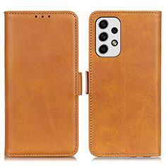 Funda de Cuero Cartera con Soporte Carcasa M15L para Samsung Galaxy A23 4G Marron Claro