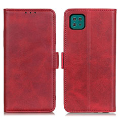 Funda de Cuero Cartera con Soporte Carcasa M15L para Samsung Galaxy F42 5G Rojo