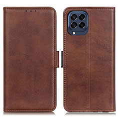 Funda de Cuero Cartera con Soporte Carcasa M15L para Samsung Galaxy M53 5G Marron