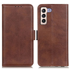 Funda de Cuero Cartera con Soporte Carcasa M15L para Samsung Galaxy S22 Plus 5G Marron