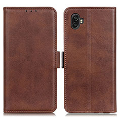 Funda de Cuero Cartera con Soporte Carcasa M15L para Samsung Galaxy Xcover Pro 2 5G Marron