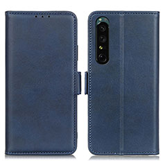 Funda de Cuero Cartera con Soporte Carcasa M15L para Sony Xperia 1 IV Azul