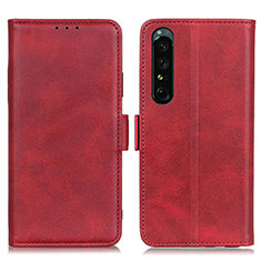 Funda de Cuero Cartera con Soporte Carcasa M15L para Sony Xperia 1 IV Rojo