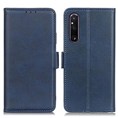 Funda de Cuero Cartera con Soporte Carcasa M15L para Sony Xperia 1 V Azul