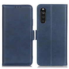 Funda de Cuero Cartera con Soporte Carcasa M15L para Sony Xperia 10 III Azul