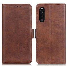 Funda de Cuero Cartera con Soporte Carcasa M15L para Sony Xperia 10 III Lite Marron