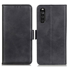 Funda de Cuero Cartera con Soporte Carcasa M15L para Sony Xperia 10 III Lite Negro