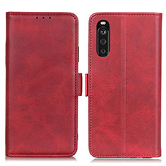 Funda de Cuero Cartera con Soporte Carcasa M15L para Sony Xperia 10 III Lite Rojo