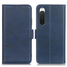 Funda de Cuero Cartera con Soporte Carcasa M15L para Sony Xperia 10 IV Azul