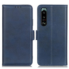 Funda de Cuero Cartera con Soporte Carcasa M15L para Sony Xperia 5 III SO-53B Azul