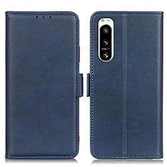 Funda de Cuero Cartera con Soporte Carcasa M15L para Sony Xperia 5 IV Azul