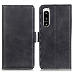 Funda de Cuero Cartera con Soporte Carcasa M15L para Sony Xperia 5 IV Negro