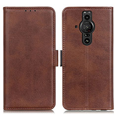 Funda de Cuero Cartera con Soporte Carcasa M15L para Sony Xperia PRO-I Marron