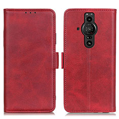 Funda de Cuero Cartera con Soporte Carcasa M15L para Sony Xperia PRO-I Rojo