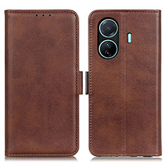 Funda de Cuero Cartera con Soporte Carcasa M15L para Vivo iQOO Z6 Pro 5G Marron