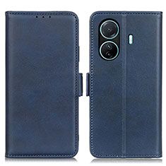 Funda de Cuero Cartera con Soporte Carcasa M15L para Vivo T1 5G Azul