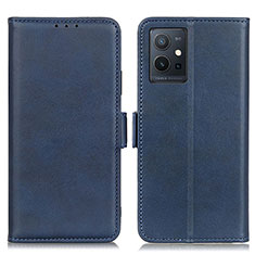 Funda de Cuero Cartera con Soporte Carcasa M15L para Vivo T1 5G India Azul