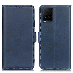 Funda de Cuero Cartera con Soporte Carcasa M15L para Vivo Y33s Azul