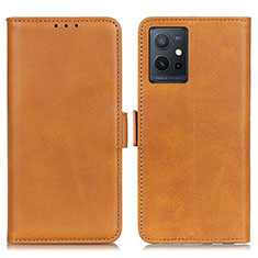 Funda de Cuero Cartera con Soporte Carcasa M15L para Vivo Y75 5G Marron Claro