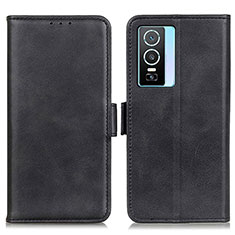 Funda de Cuero Cartera con Soporte Carcasa M15L para Vivo Y76s 5G Negro