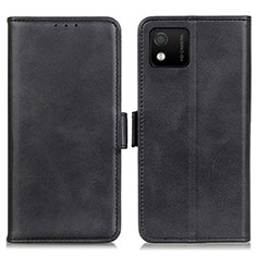 Funda de Cuero Cartera con Soporte Carcasa M15L para Wiko Y52 Negro