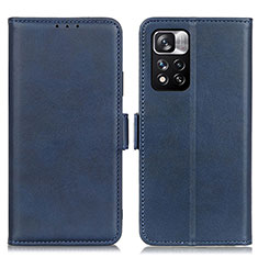 Funda de Cuero Cartera con Soporte Carcasa M15L para Xiaomi Mi 11i 5G (2022) Azul