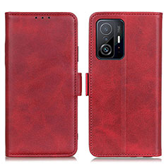 Funda de Cuero Cartera con Soporte Carcasa M15L para Xiaomi Mi 11T 5G Rojo