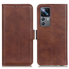 Funda de Cuero Cartera con Soporte Carcasa M15L para Xiaomi Mi 12T Pro 5G Marron