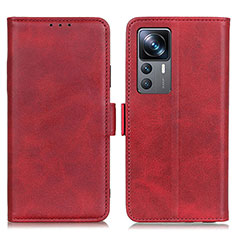 Funda de Cuero Cartera con Soporte Carcasa M15L para Xiaomi Mi 12T Pro 5G Rojo