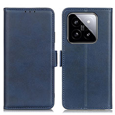 Funda de Cuero Cartera con Soporte Carcasa M15L para Xiaomi Mi 14 Pro 5G Azul